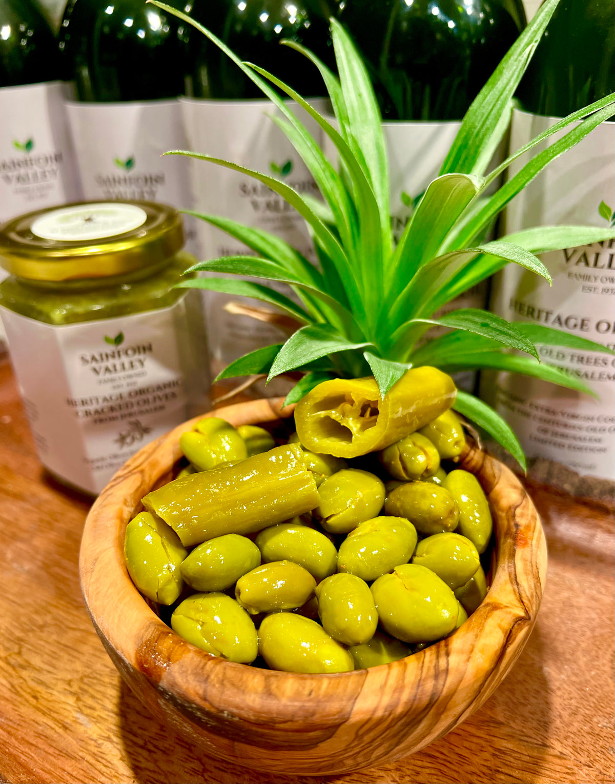 Gourmet Organic Jerusalem Cracked Olives (LIMITED EDITION)-Sainfoin Valley